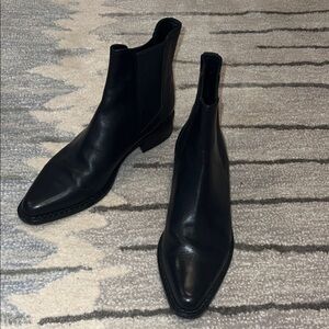 Women’s Black Leather Chelsea Boots